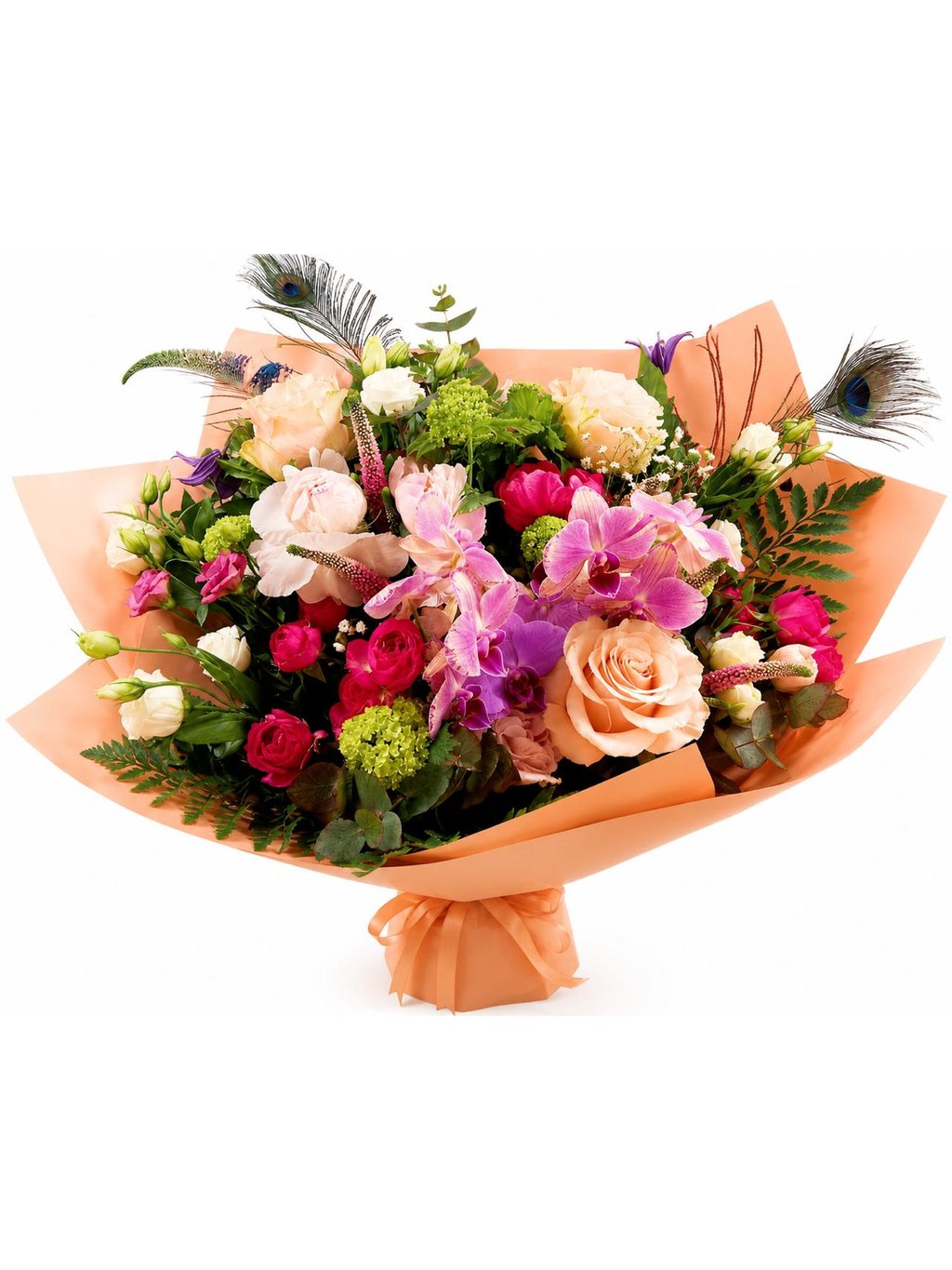 Kytice z mixu květů s orchideou