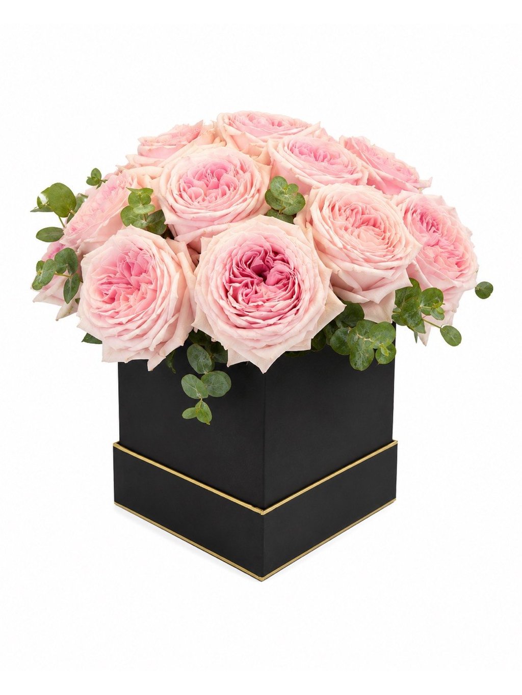 Květinový box s prémiovými růžemi Velvet Romance