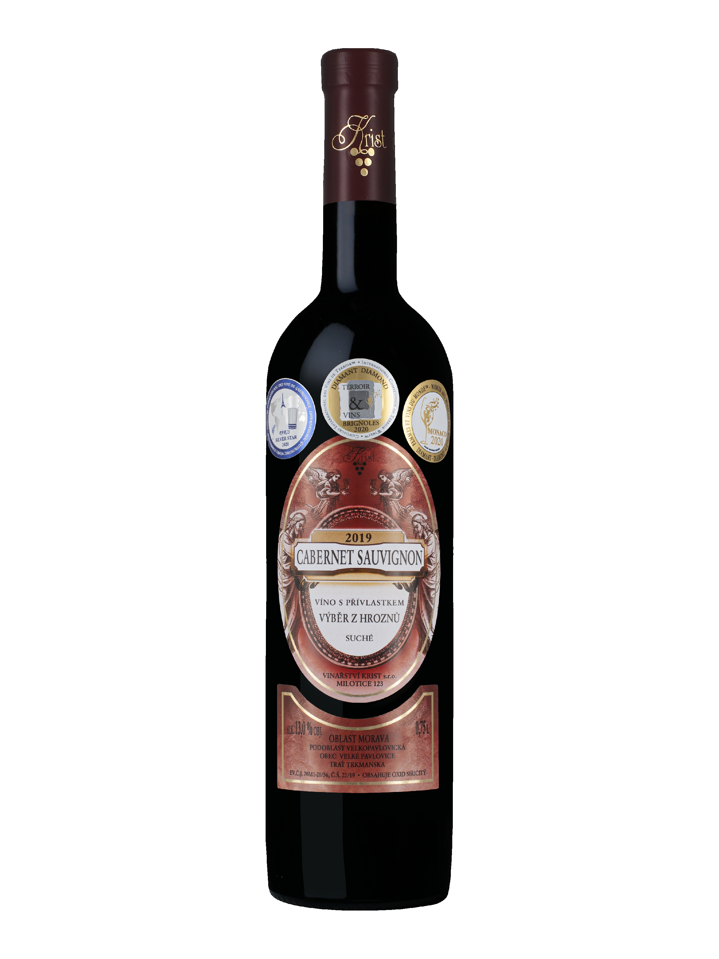 Víno Cabernet Sauvignon výběr z hroznů 2019